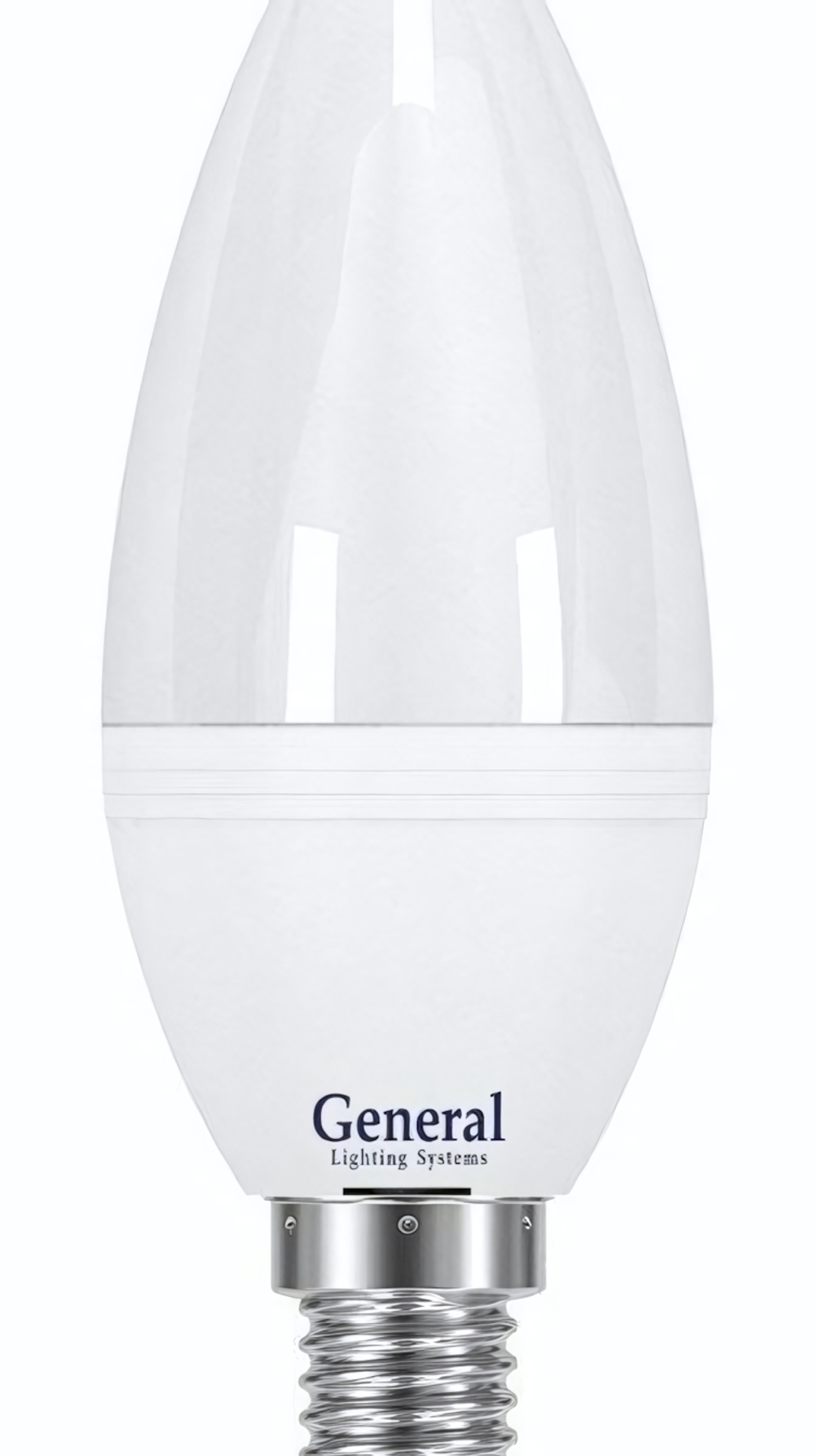 Лампа светодиодная GENERAL, Е27, 8Вт, С37 (свеча), 220В, 600лм, 4000К