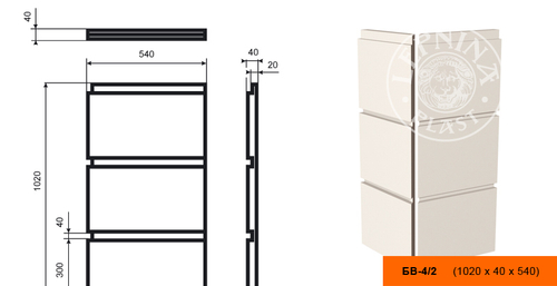 Фасадный декор Lepninaplast Боссаж БВ-4/2