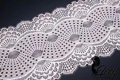 03-167 Кружево эластичное 22 см, розовый айвори