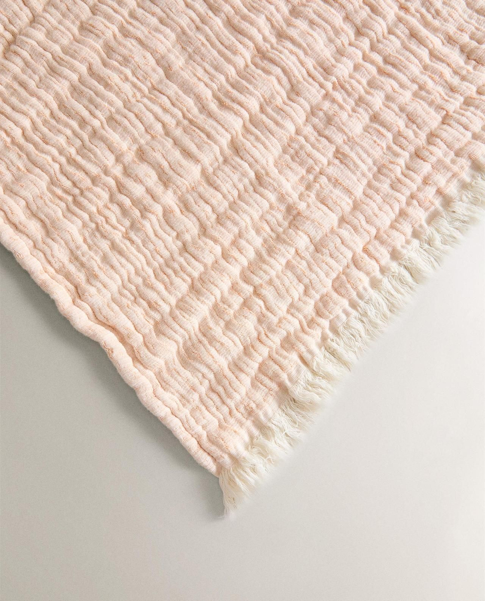 Zara Home - Хлопковый плед , коралловый, 220x240 см