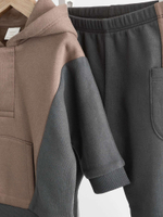 Толстовка и спортивные брюки в комплекте для малышей Next 984-951, Коричневый, Темно-серый