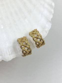 Клипсы полукольца плетёные Sonia Rykiel