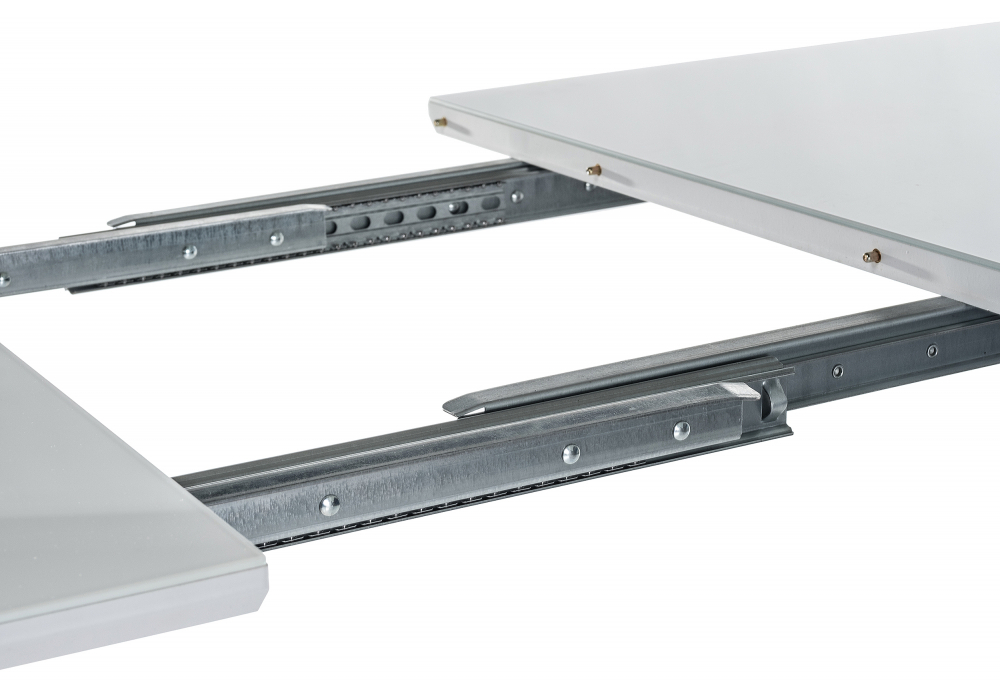 Стол стеклянный Woodville Серсея белый, дуб монтана