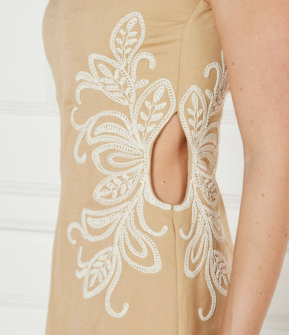 Льняное платье Twinset U&B - желтый(251LB2FBB)