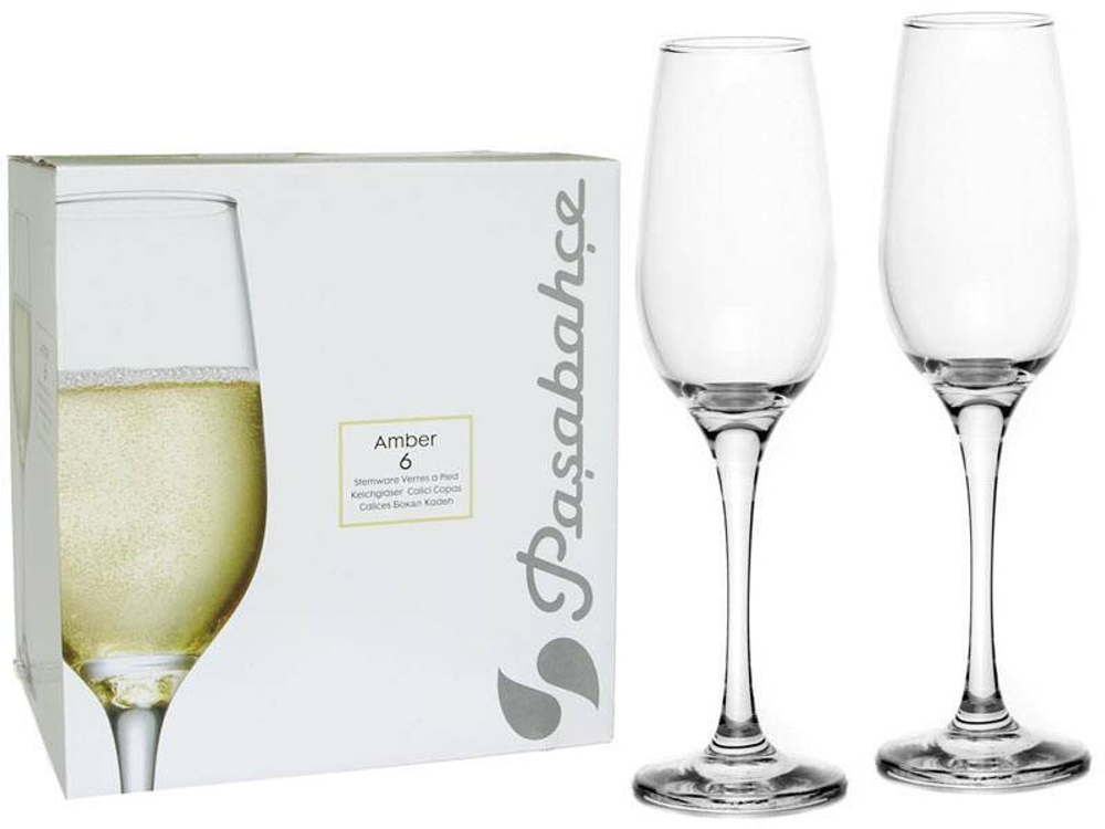 Набор бокалов для шампанского "Amber" 6шт 210мл