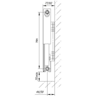 Радиатор с нижней подводкой ROMMER Ventil 11/500/1800 тип 11