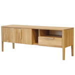 Тумба под телевизор 150 см Розенбург напольная из массива дуба 2 двери 1 ящик