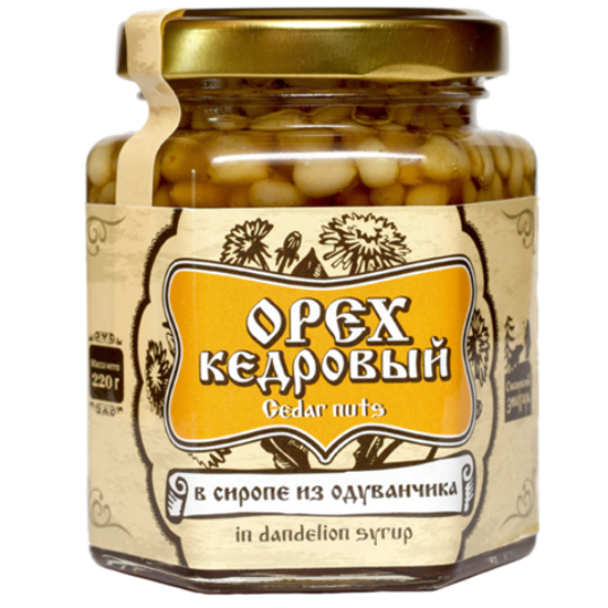 Ядро кедрового ореха в сиропе из одуванчика 220г