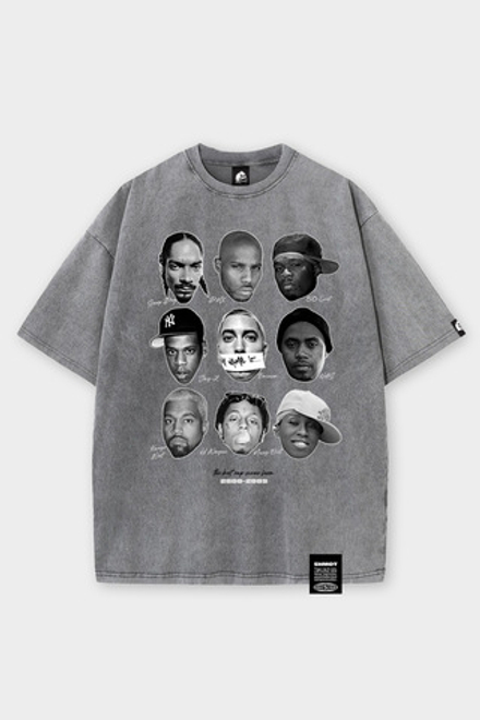 Футболка SHMOT "RAP2000-2009" GARMENT DYE Серый