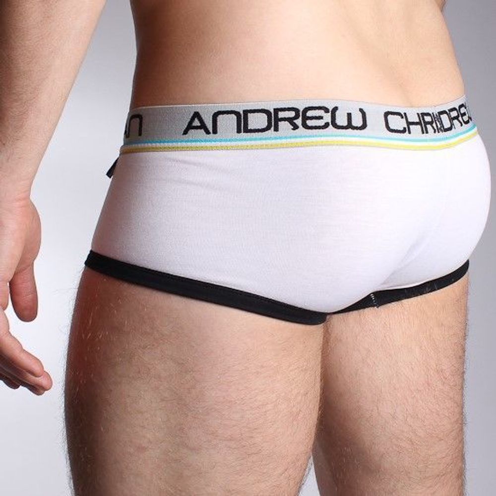 Мужские трусы боксеры белые Andrew Christian Tighty Whitie Boxer White   17773