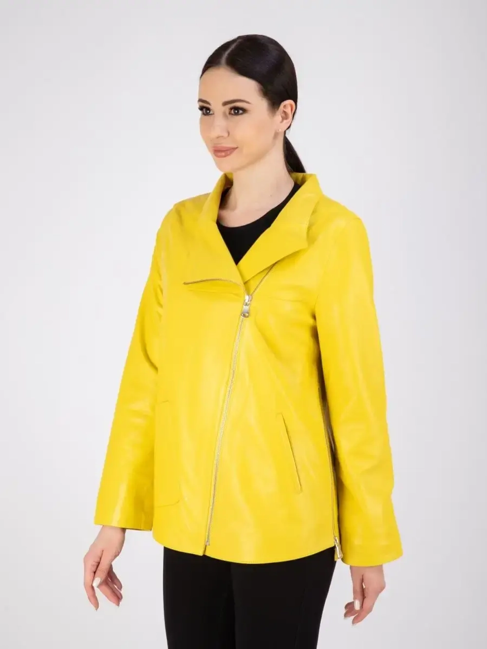 Кожаная куртка демисезонная косуха