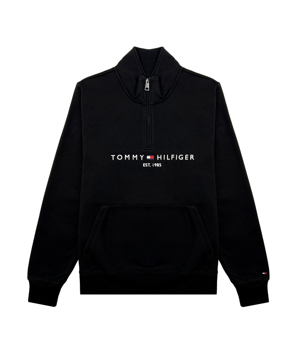 Свитшот Tommy Hilfiger Tommy Logo Quater-Zip Black