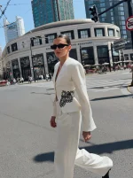 Брюки классические, Белый