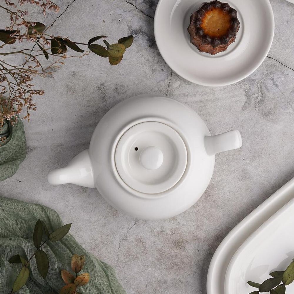 Чайник 450 мл d 12 см h7,5 см белый фарфор NEW P.L. Proff Cuisine [1]