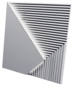 Стеновые 3D панели из наногипса в ламинации LED 60х60см