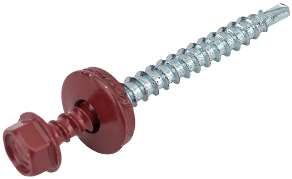 Кровельные Саморезы 4,8х29 RAL 3011 коричнево-красный Кровельные Саморезы 4,8х29 RAL 3011 коричнево-красный