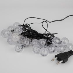 Светодиодная новогодняя гирлянда ЭРА ENIN - 25BG нить Шарики диаметр 25 мм 2 м RGB 20LED