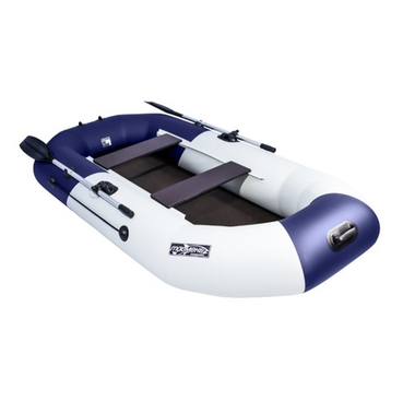 Лодка ПВХ Таймень NX 270 С(слань) "Комби" светло-серый/синий