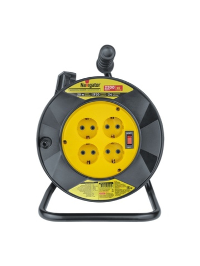 Удлинитель на катушке 4х20м с заземл. 93 907 NPE-R-04-20-E-3х1 NAVIGATOR 93907