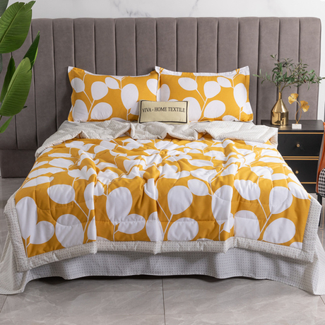 Комплект постельного белья Сатин с Одеялом 100% хлопок 160x80 на резинке OBR077