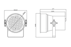 Involight LEDPAR36/AL прожектор PAR, 675Вт