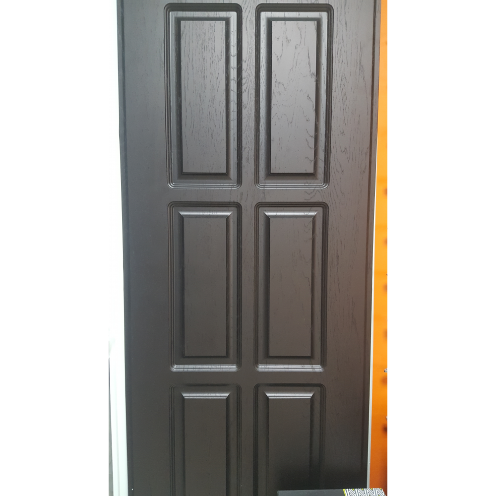 Входная дверь Лекс Сенатор 9 3К Ясень шоколад / №31 Ясень шоколад, стекло черное