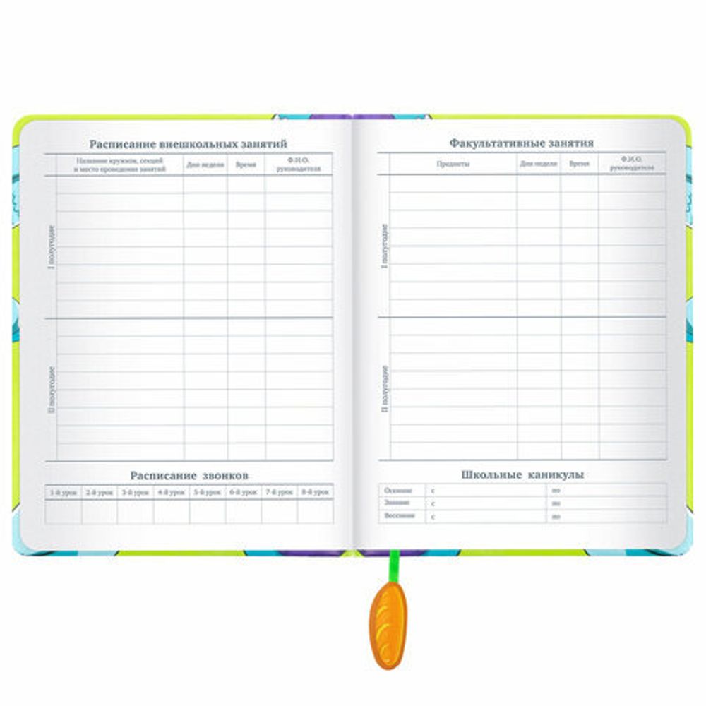 Дневник 1-11 класс 48 л., кожзам (твердая с поролоном), печать, ляссе с аппликацией, BRAUBERG, "Курлык", 106956