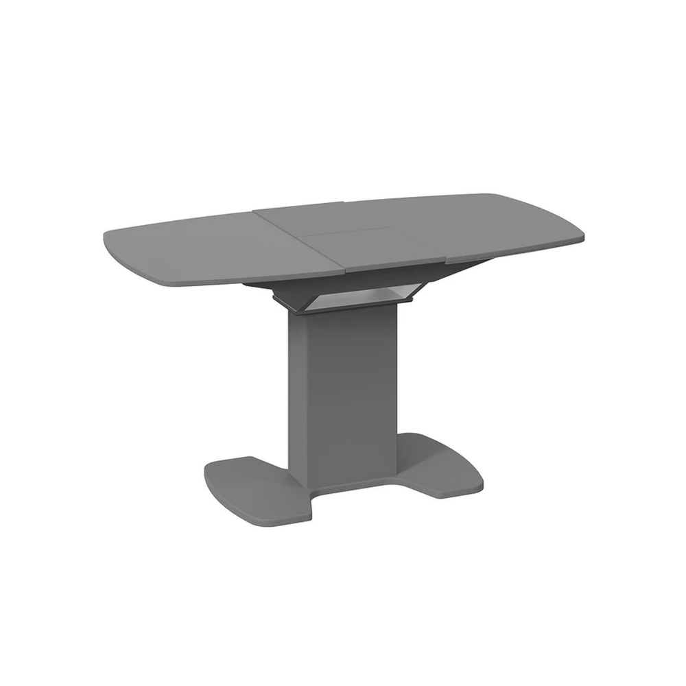 Стол кухонный обеденный раздвижной Белый Глянец/Стекло Белое, Портофино, 110х75х75 см