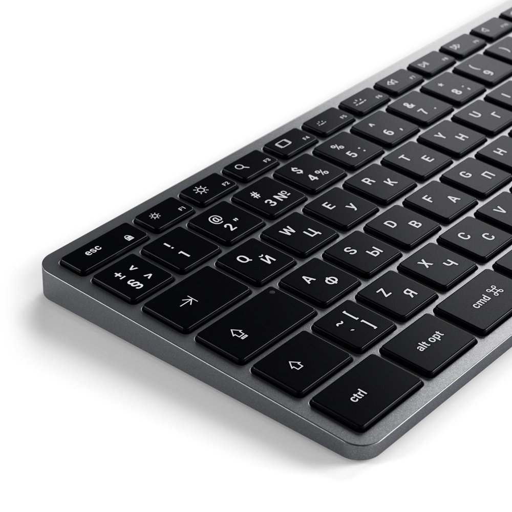 Клавиатура Satechi Slim W3 USB-C Wired Keyboard-RU. Раскладка - Русская. Цвет- Серый космос.
