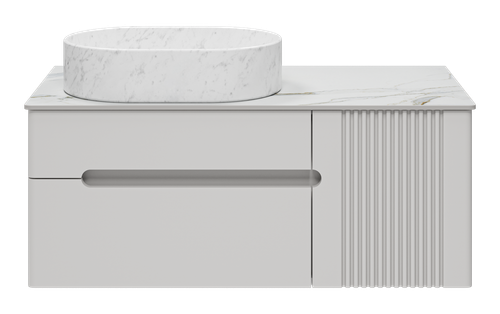 Тумба под раковину Brevita Pallisandro 100 подвесная (серая)