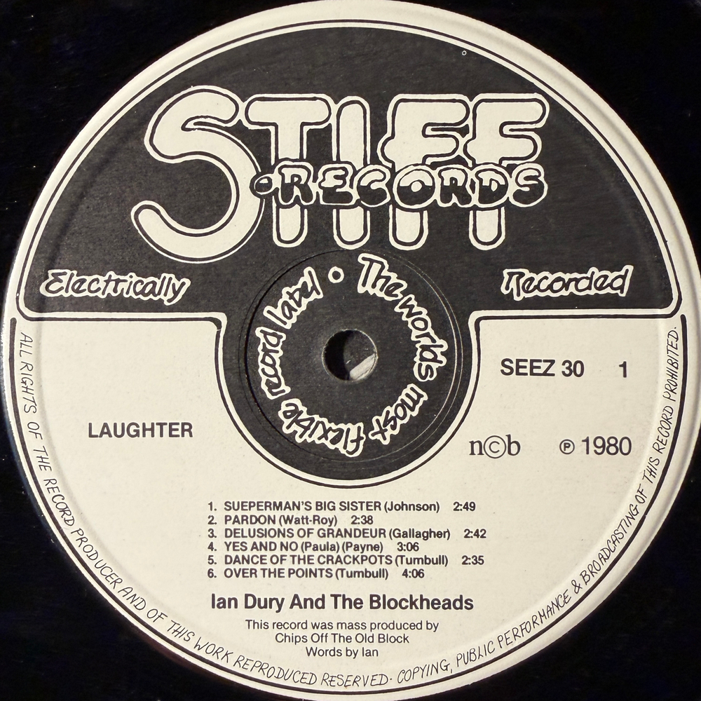 Ian Dury And The Blockheads ‎– Laughter (Скандинавия 1980г.)