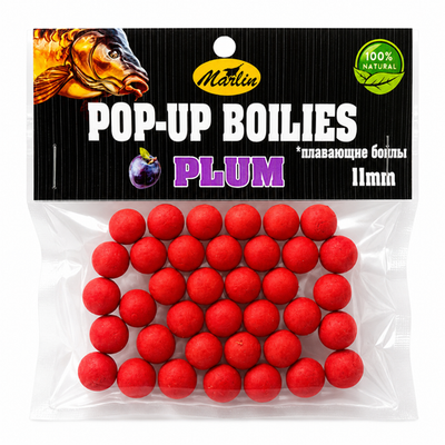 Бойлы Насадочные Плавающие "POP-UPS" в пакете №11 (20гр). Слива