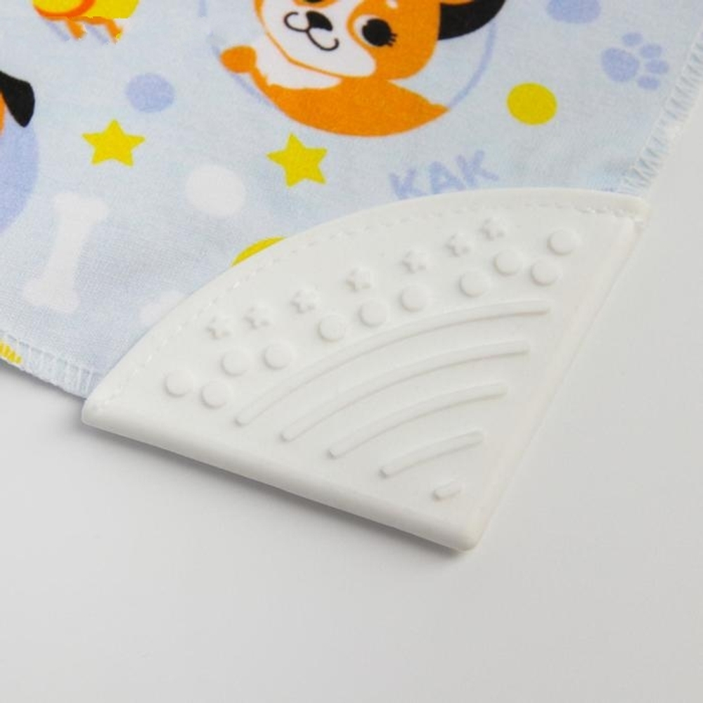 5112551 Нагрудник -бандана непромокаемый «ТРЕНД. Песики» на кнопке