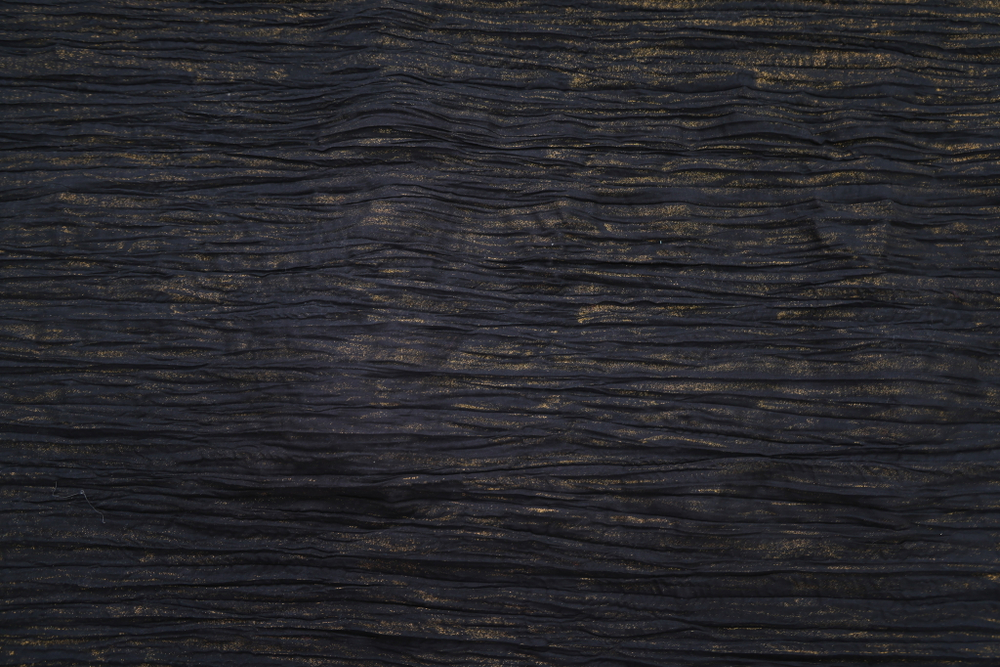 Коттон жатый черный с золотым напылением