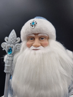 Дед Мороз 50см музыкальный в голубой шубе ST203A