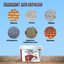 Краска кровельная темно-коричневая 2.4 кг, акриловая