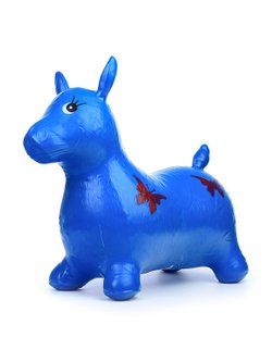 Прыгун Ослик с бабочками (синий цвет)