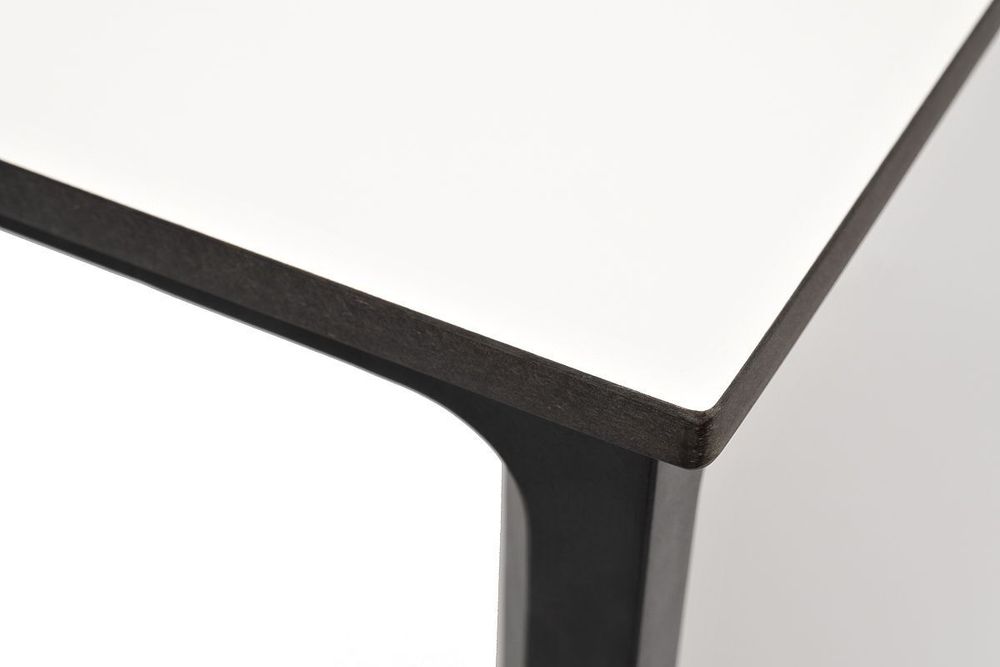 "Малага" обеденный стол из HPL 90х90см, цвет молочный, каркас черный