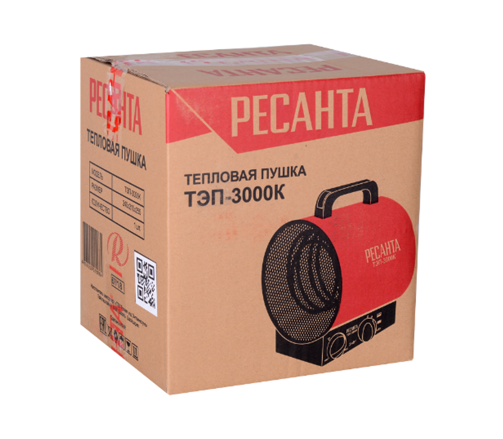 Пушка тепловая 3кВт 220В ТЭП-3000К РЕСАНТА