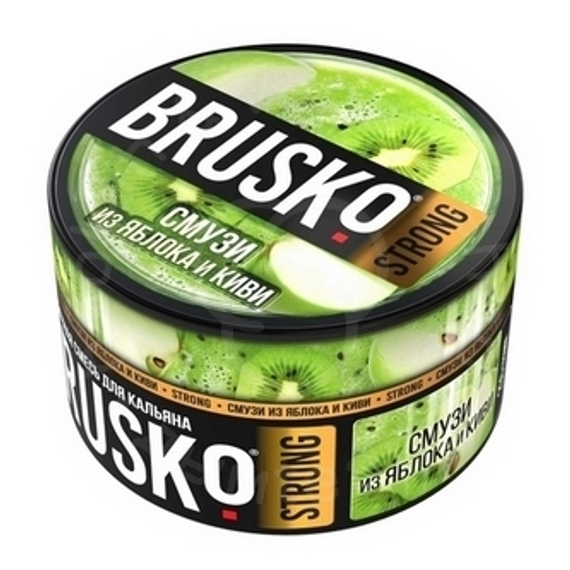 Бестабачная смесь для кальяна BRUSKO, 250 г, Смузи из яблока и киви, Strong (М)