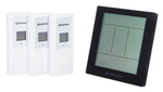Метеостанция Bresser Temeo Hygro Quadro Prestige с тремя датчиками, черная