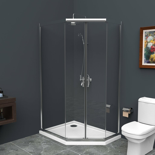 Душевой уголок BelBagno Uno 120х90 UNO-195-PH-2-120/90-C-Cr профиль Хром стекло прозрачное