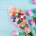 Резинка для волос 35шт «Loyal friend - Мороженое», 14*7см (пакет с подвесом)●