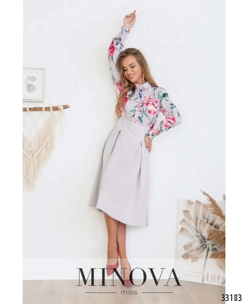 Платье 3124-серый Minova