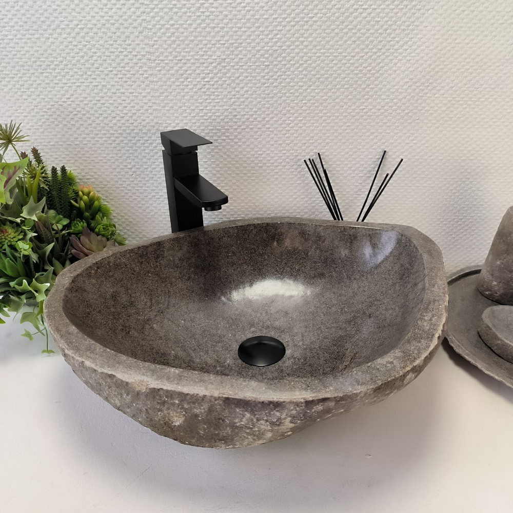 Раковина из речного камня RS-63308 (53*42*15) 0122