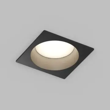 Точечный встраиваемый влагозащищенный светильник 1*GU5.3 IP65 DK3104-BK чёрный Deep Denkirs