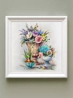 Картины на стену интерьерные на холсте 4 шт, 23*23 см