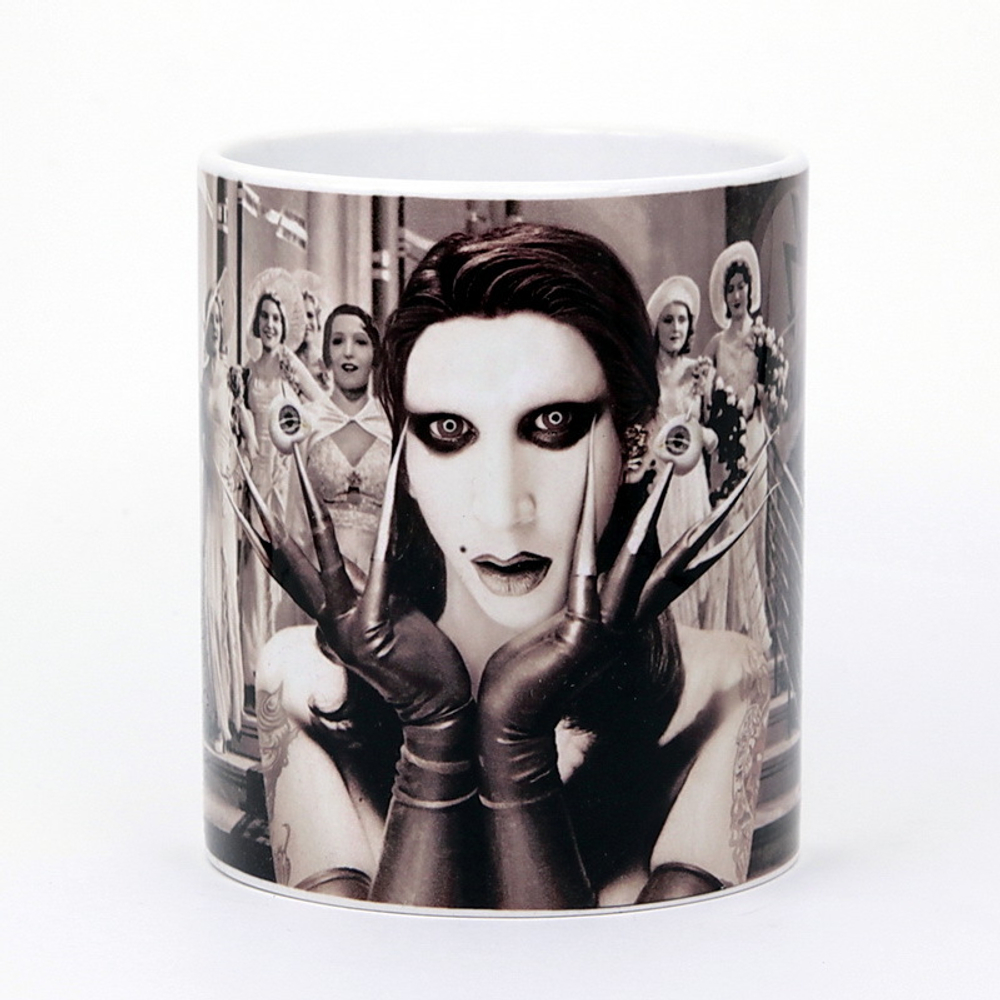 Кружка Marilyn Manson в гриме с когтями на балу (417)