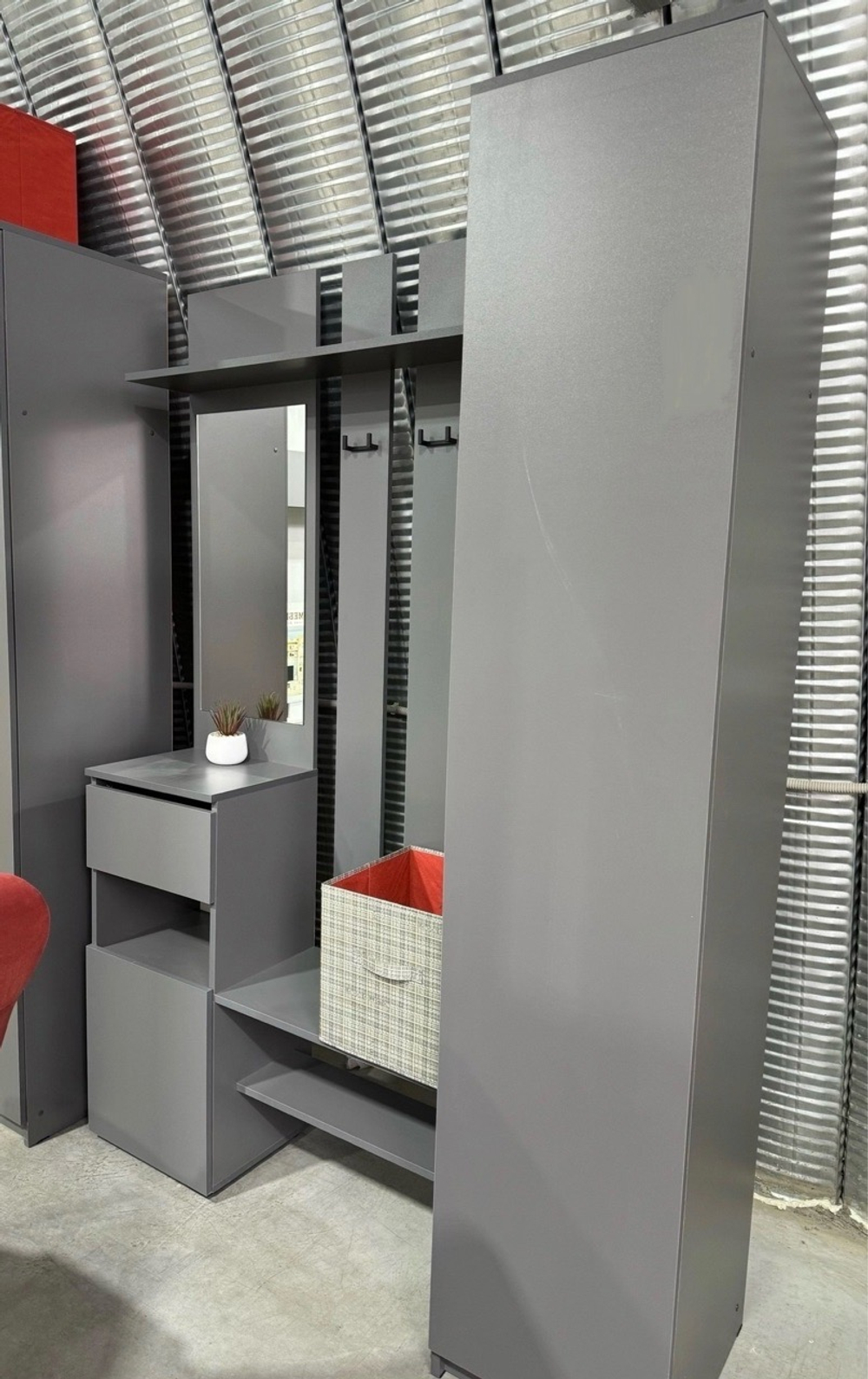 Шкаф-пенал «Денвер» Графит