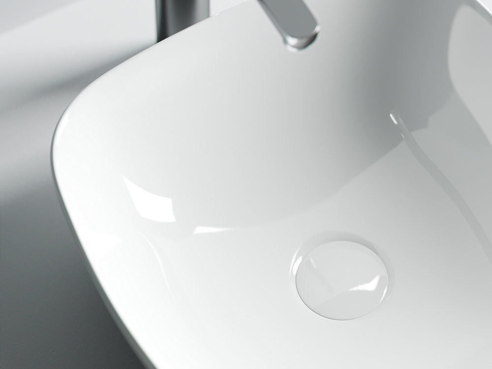 Умывальник чаша накладная квадратная Element 400x400x140мм